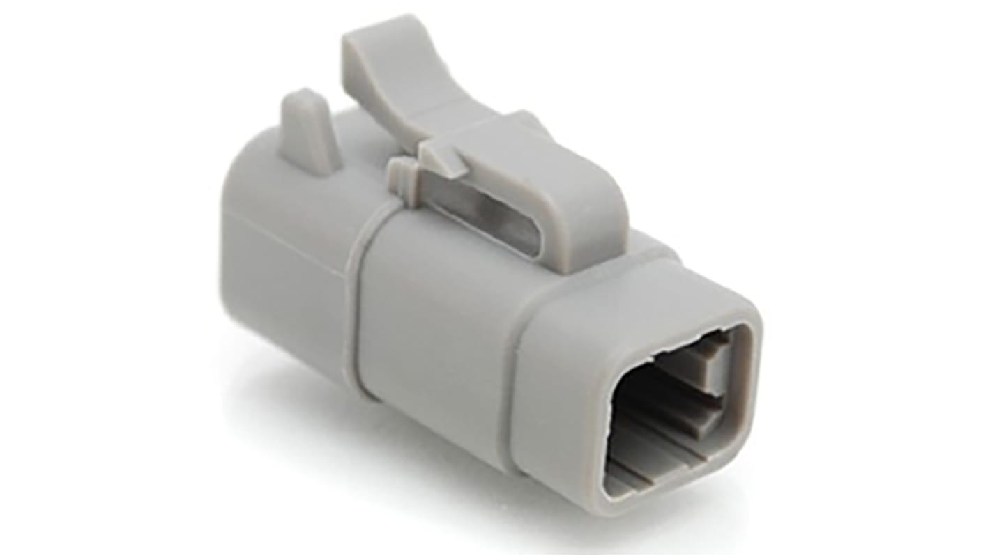 Amphenol Industrial, ATM Automotive Connector Plug Grey Cable Mount 4 Way, Crimp Termination ATM06-4S