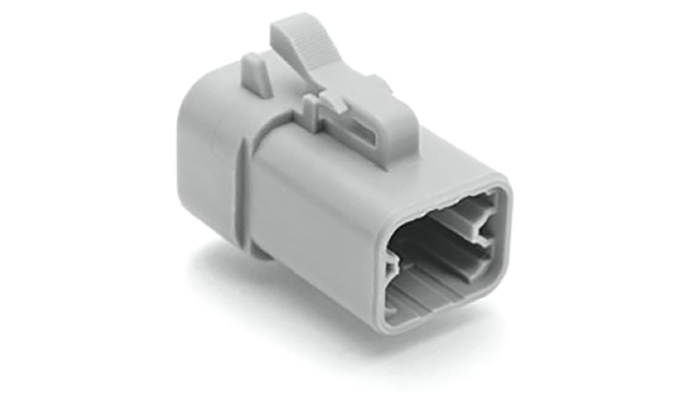 Amphenol Industrial, ATP Automotive Connector Plug Grey Cable Mount 4 Way, Crimp Termination ATP06-4S
