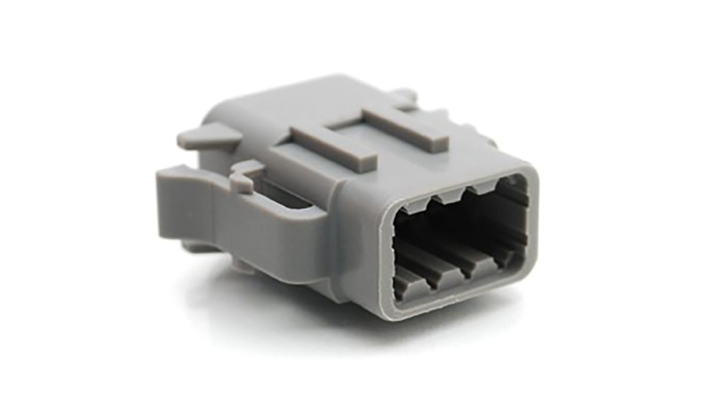 Amphenol Industrial, ATM Automotive Connector Plug Grey Cable Mount 8 Way, Crimp Termination ATM06-08SA