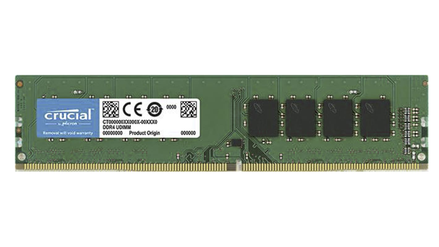 Crucial 16 GB DDR4 Desktop RAM, 2400MHz, UDIMM, 1.2V