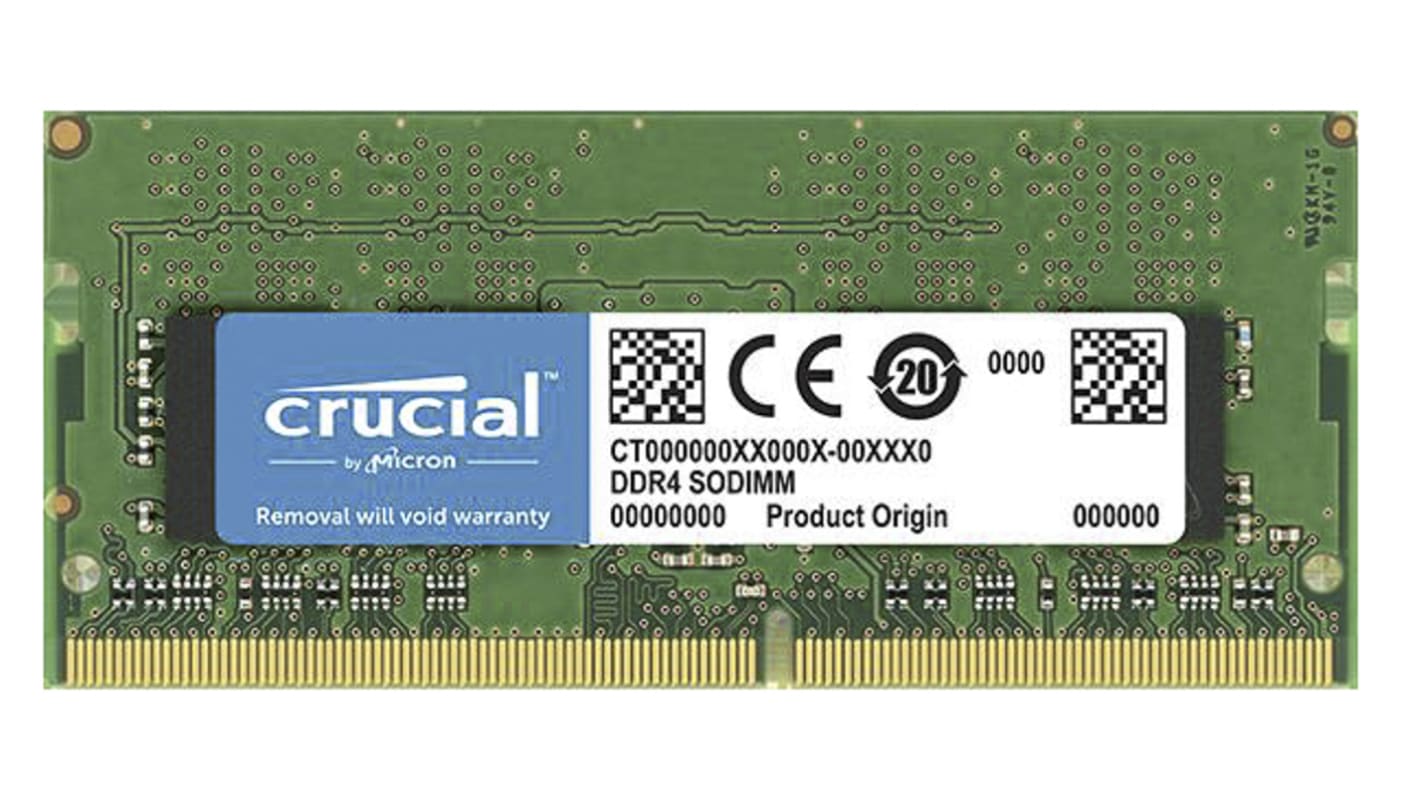 Crucial Arbeitsspeicher für Laptop, 4 GB, 2400MHz DDR4 SODIMM PC4-19200