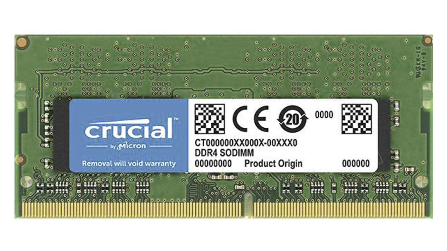 Crucial Arbeitsspeicher für Laptop, 8 GB, 2400MHz DDR4 SODIMM PC4-19200