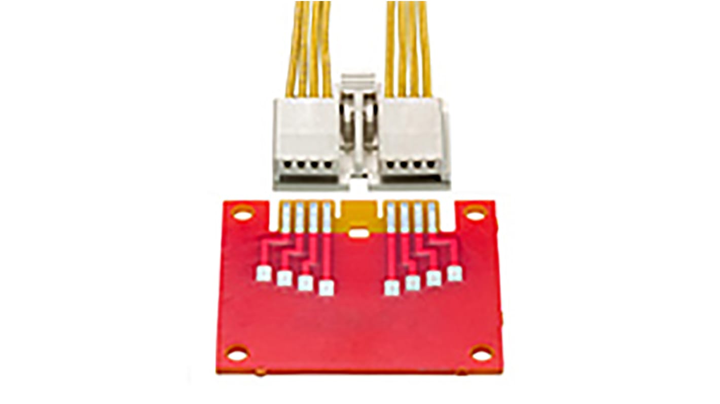 Molex EDGELOCK Series Right Angle Female Edge Connector, Straddle Mount, 2-Contacts, 2mm Pitch, 1-Row, Crimp Termination