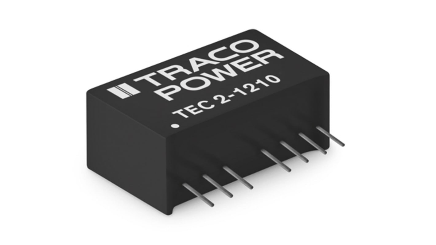 Convertisseur DC-DC TRACOPOWER, TEC 2, Montage traversant, 2W, 1 sortie, 3.3V c.c., 500mA