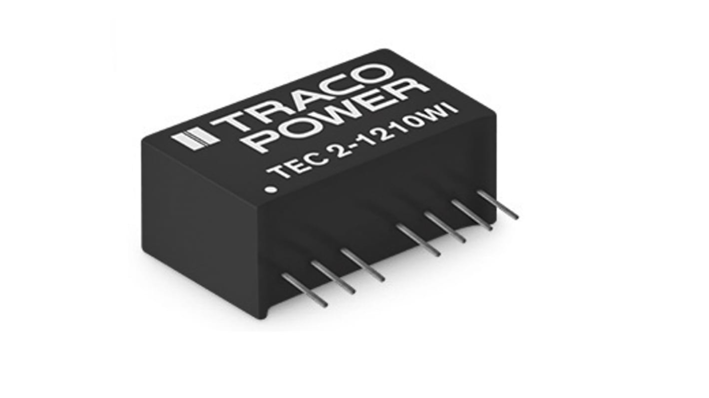 TRACOPOWER TEC 2WI DC-DC Converter, ±12V dc/ 83mA Output, 9 → 36 V dc Input, 2W, Through Hole, +93°C Max Temp