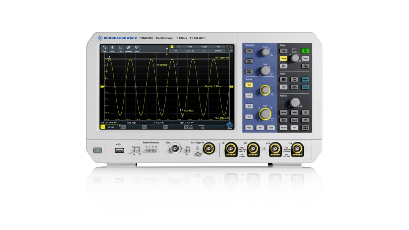 Rohde & Schwarz RTM3004 RTM3000 Series, 1GHz Bench Oscilloscope, 4 Analogue Channels