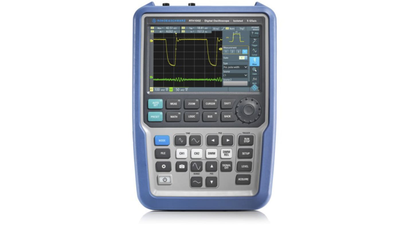 Rohde & Schwarz RTH1002 Mixed-Signal Handheld Oszilloskop 2-Kanal Analog 200MHz, ISO-kalibriert CAN, IIC, LIN, RS232,