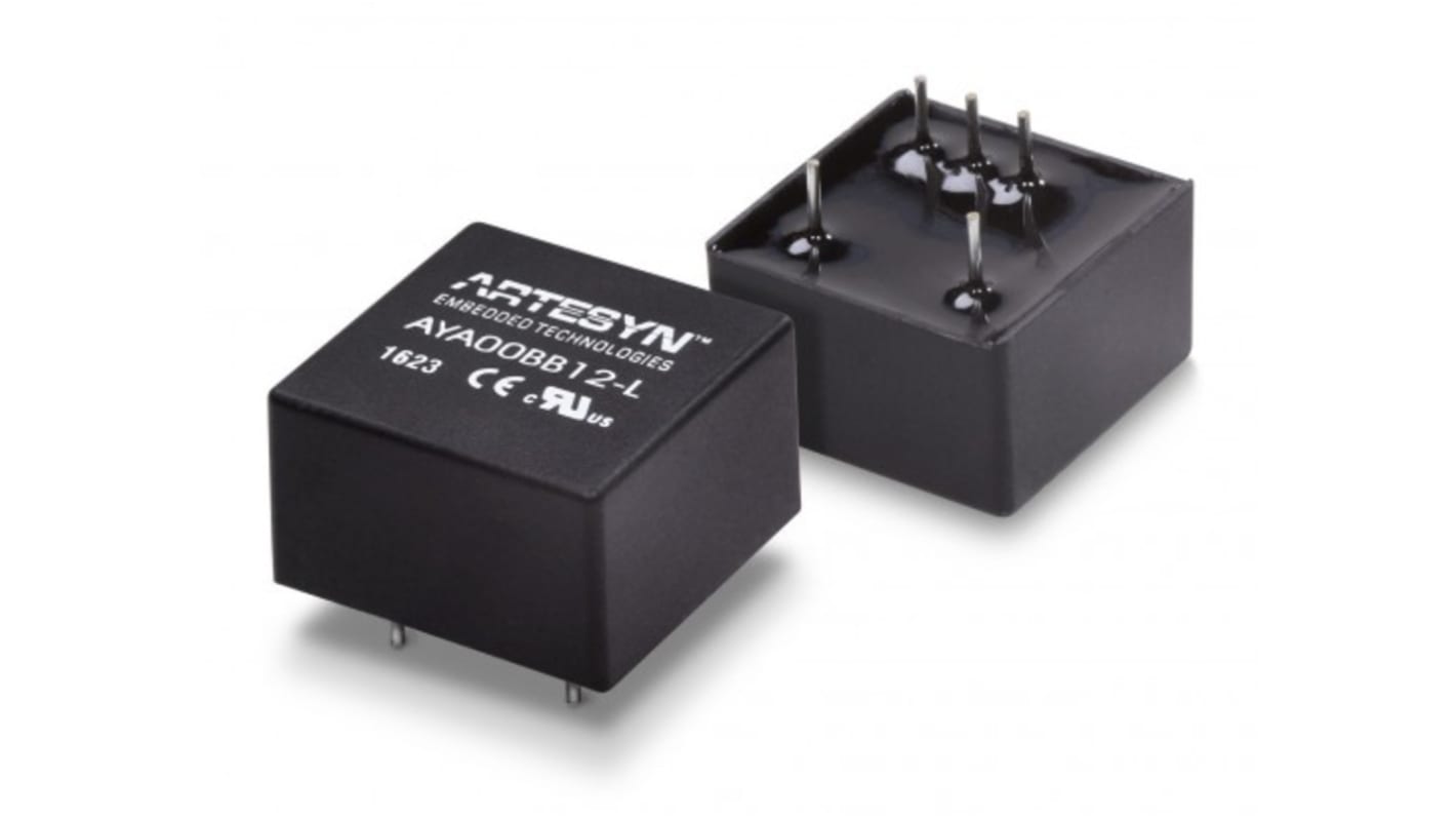 Artesyn AYA DC-DC Converter, 5V dc/ 400mA Output, 18 → 36 V dc Input, 2W, Through Hole, +85°C Max Temp -40°C Min