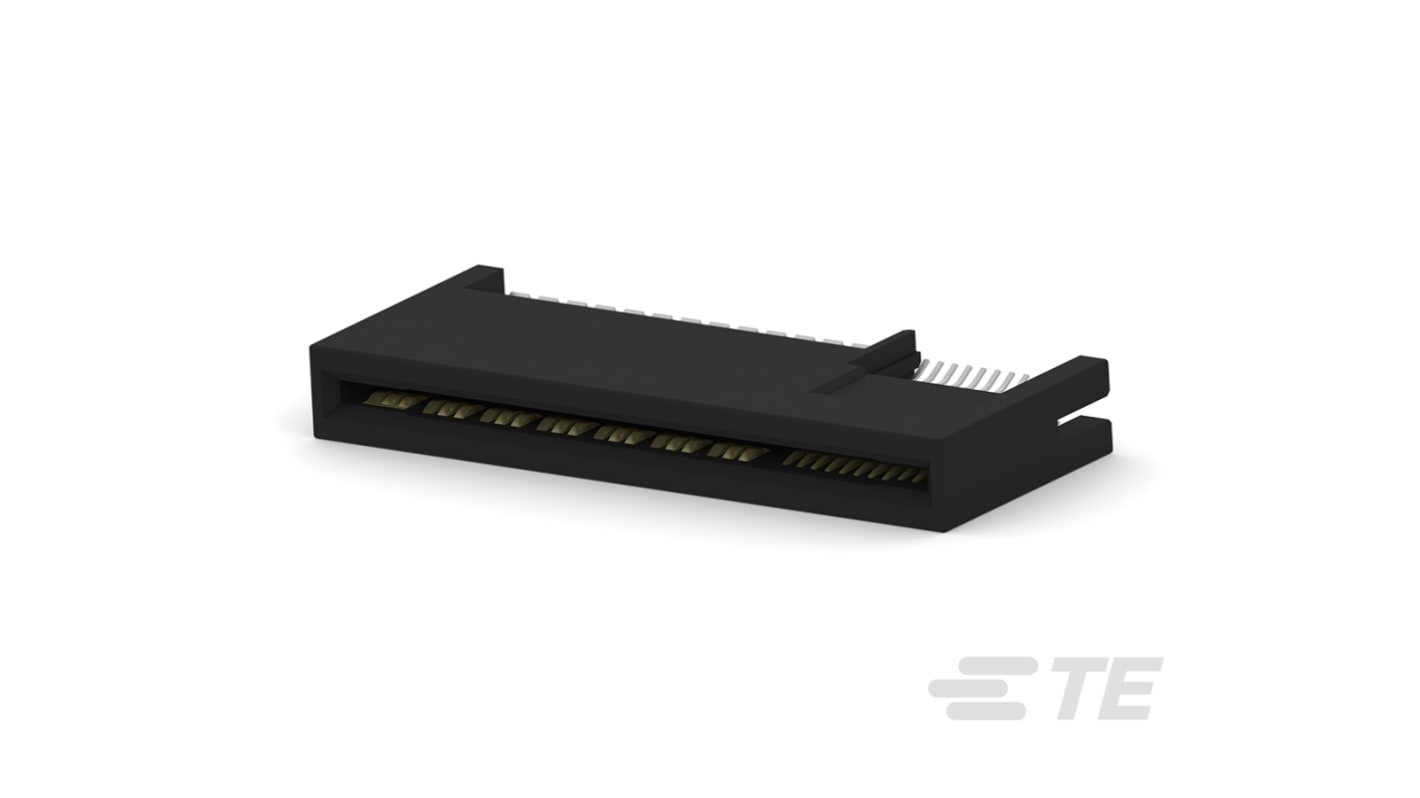 TE Connectivity Female Edge Connector, Board Mount, 34-Contacts, 5.08mm Pitch, 2-Row, Straddle Mount Termination
