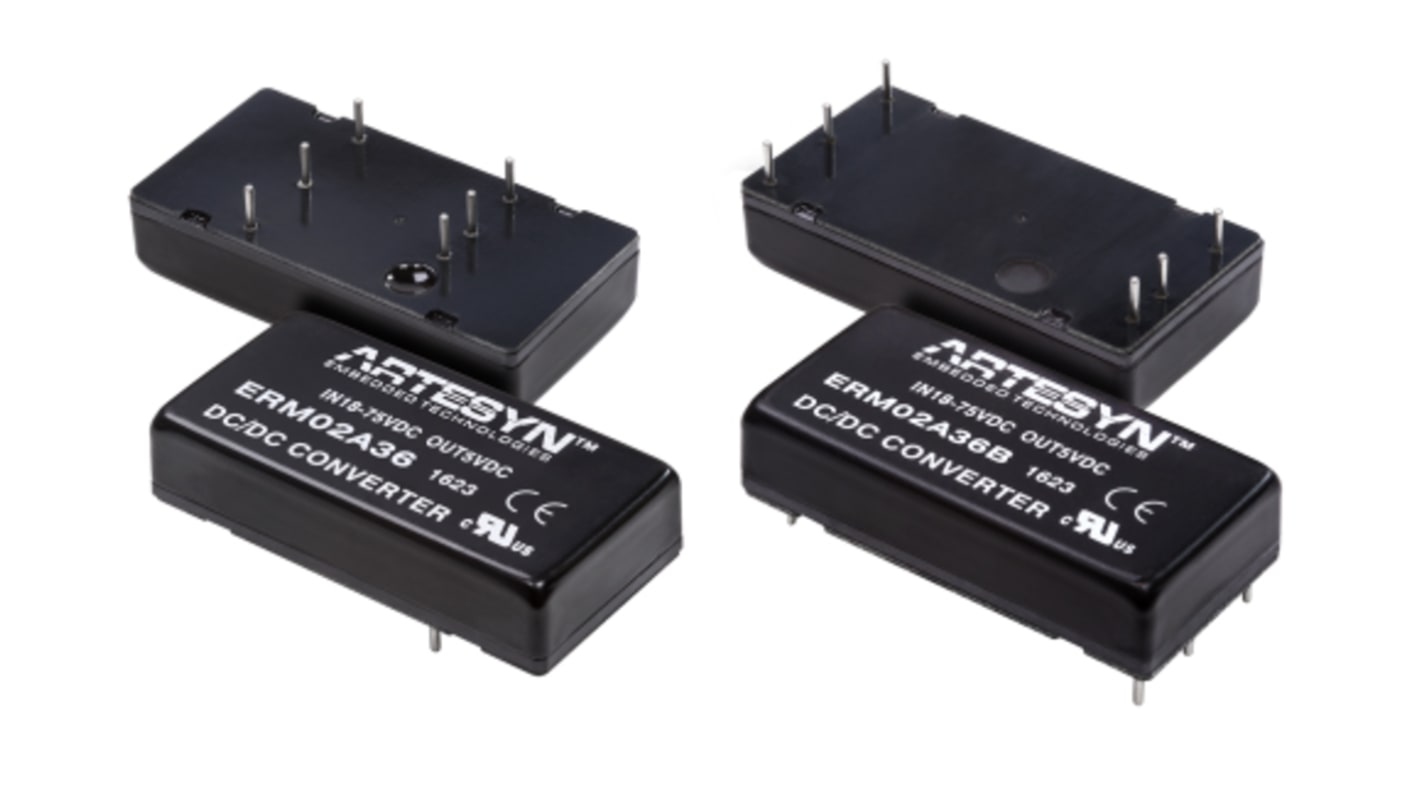 Artesyn ERM DC/DC-Wandler 10W 18 V dc IN, ±12V dc OUT / 410mA Durchsteckmontage 3kV dc isoliert