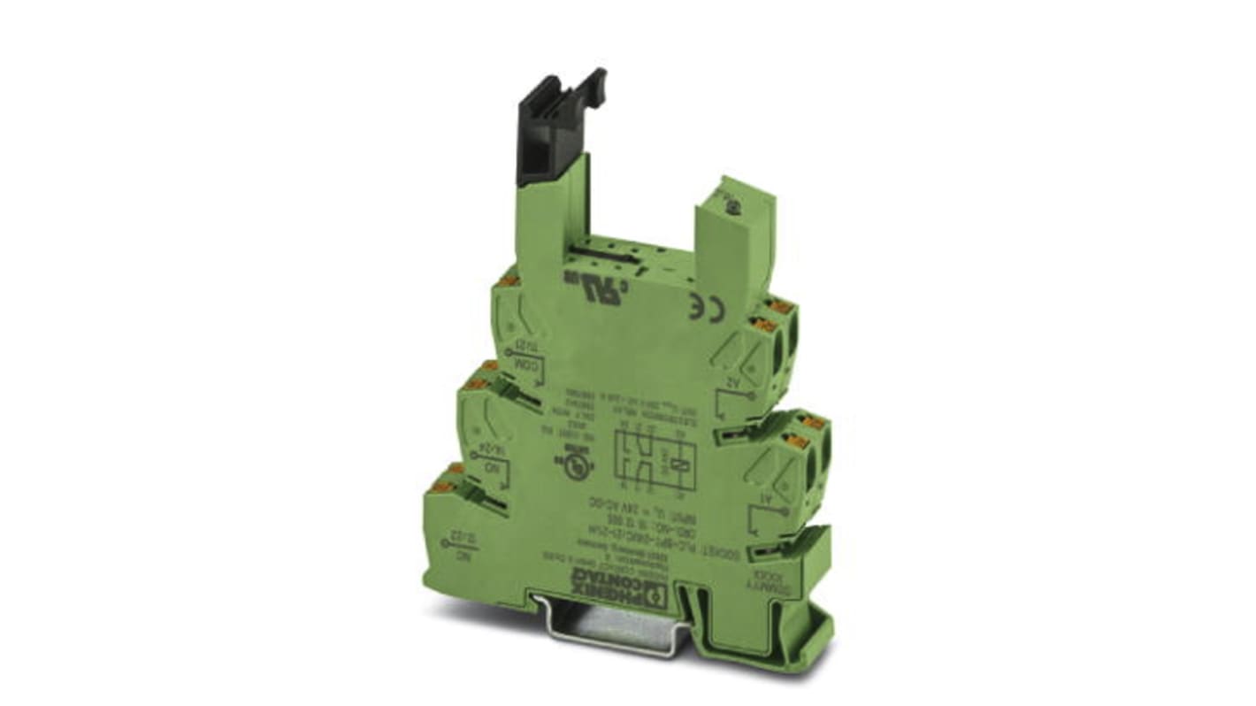 Phoenix Contact PLC-BPT 2 Pin 24V ac/dc DIN Rail Relay Socket, for use with PLC Series