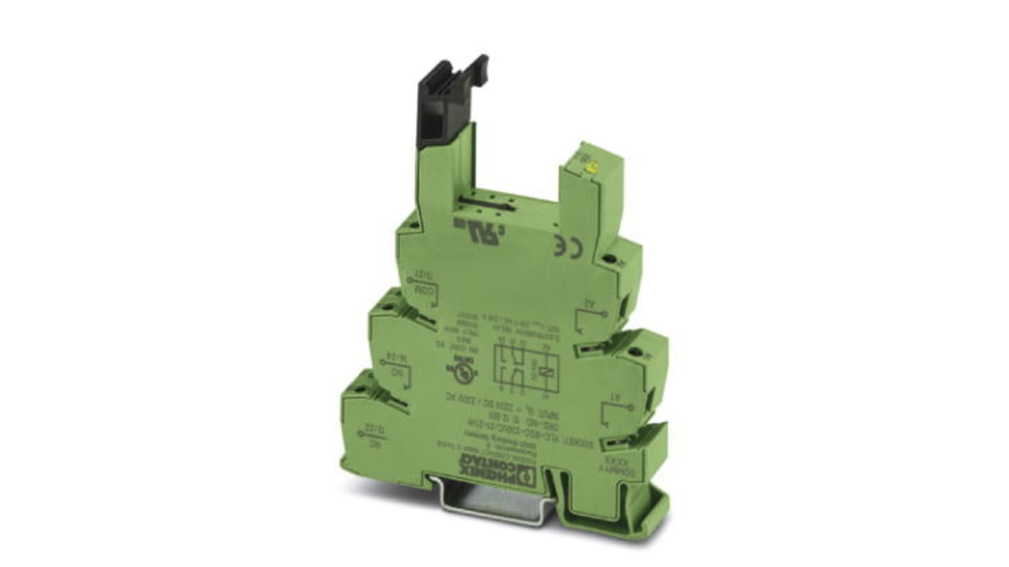 Phoenix Contact PLC-BSC 2 Pin 230V ac/dc DIN Rail Relay Socket, for use with PLC Series