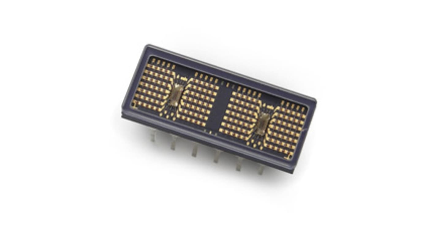 Broadcom LED-es kijelző 4 karakteres, Alfanumerikus, 5 x 7 képpontmátrix, Zöld, 3000 mcd 5 x 7, 7mm karaktermagasság