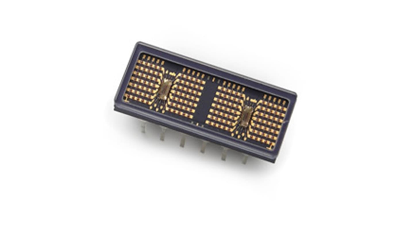 Broadcom 4位LED数码管, 绿光, 4段, 4.75 → 5.25 V正向, 1.31W, 20.01 x 8.43 x 2.54mm, 通孔安装, HCMS系列