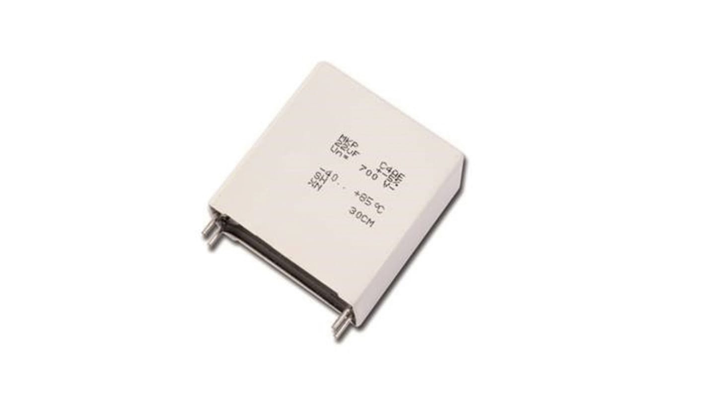 KEMET C4AQ Metallised Polypropylene Film Capacitor, 1.3kV dc, ±5%, 2.2μF