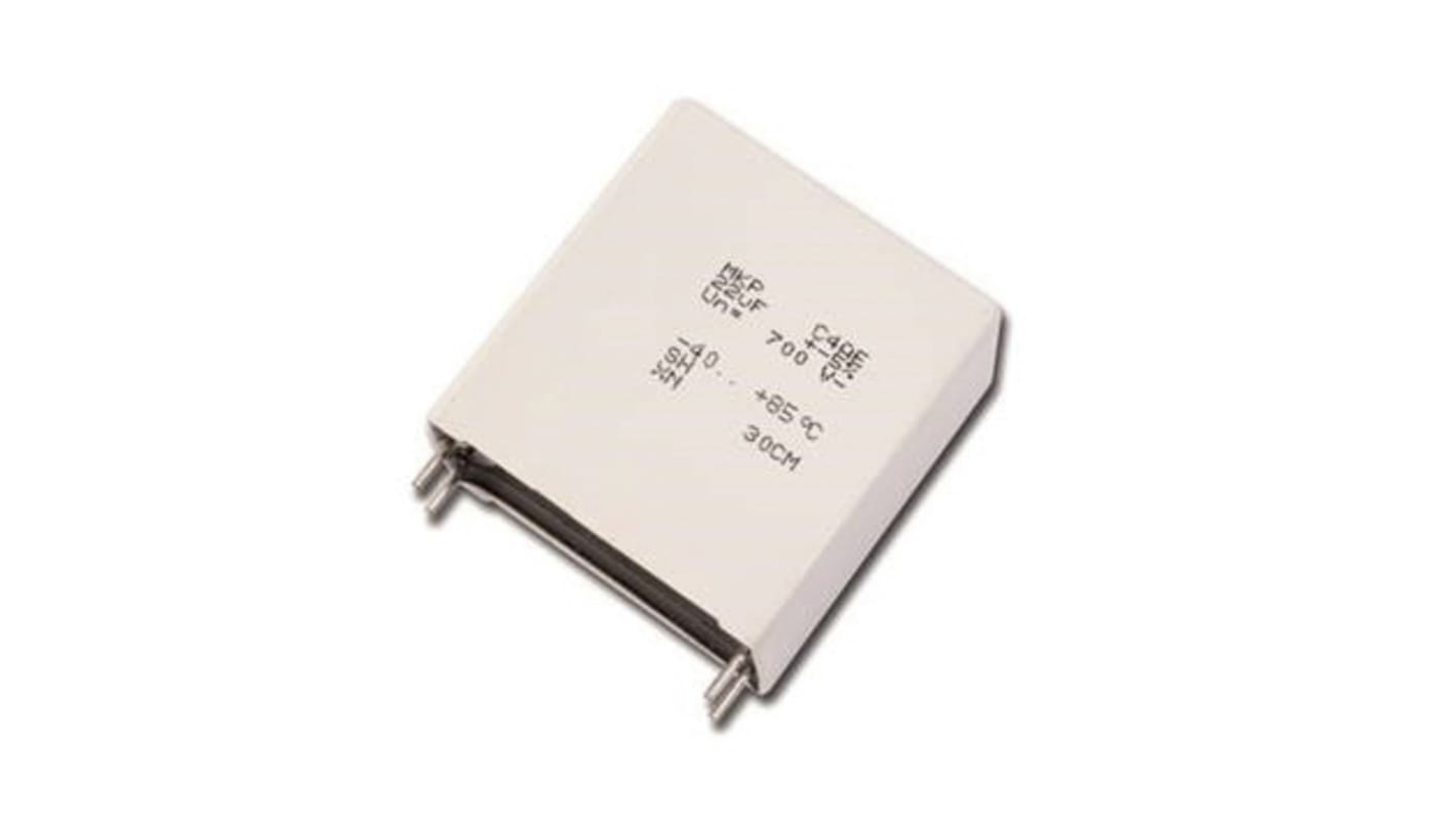 KEMET C4AQ Metallised Polypropylene Film Capacitor, 800V dc, ±5%, 5μF