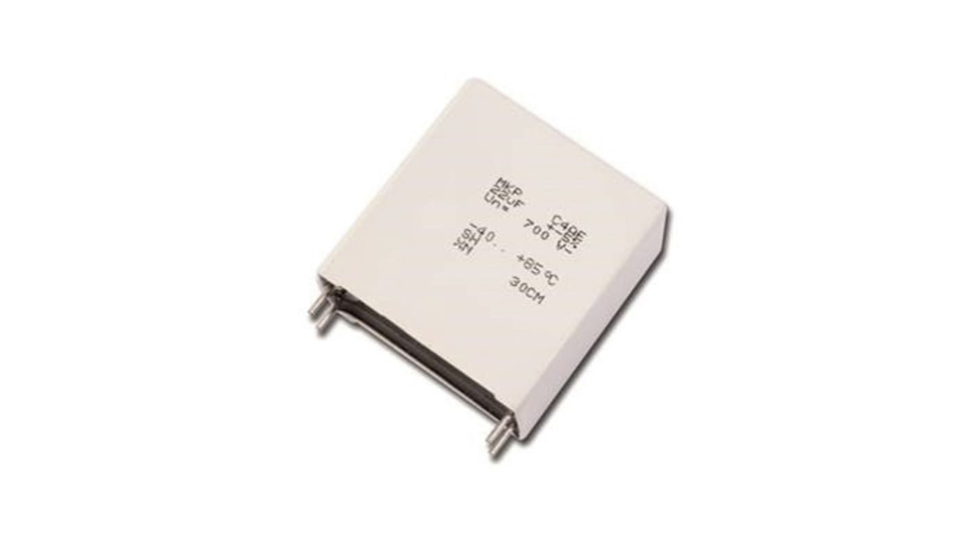 KEMET C4AQ Metallised Polypropylene Film Capacitor, 1.3kV dc, ±5%, 10μF