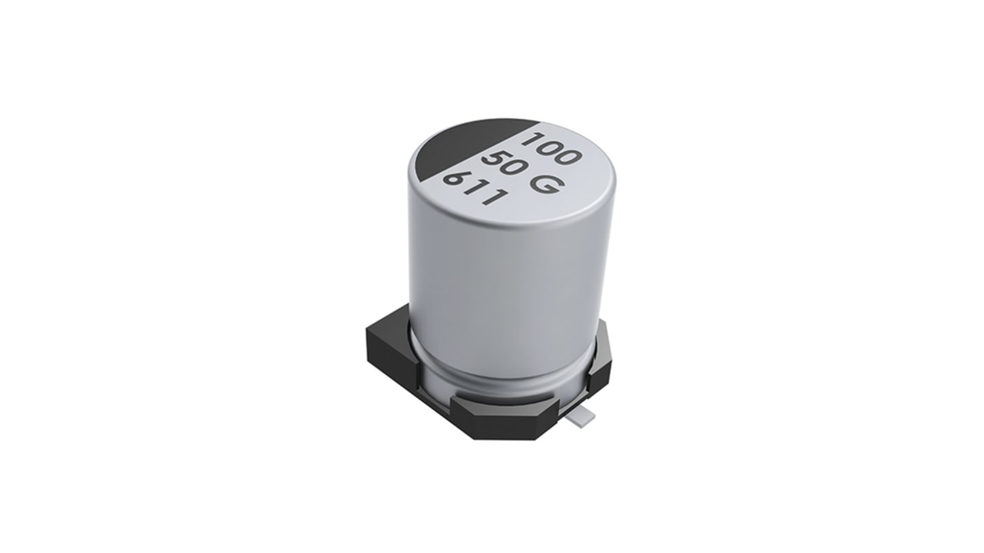 KEMET 100μF,16V dc コンデンサ, 表面実装 ±20%, -40°Cから +85°C