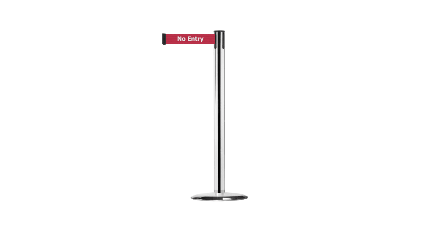 Tensator Retractable Barrier, 2.3m, Red, White Tape