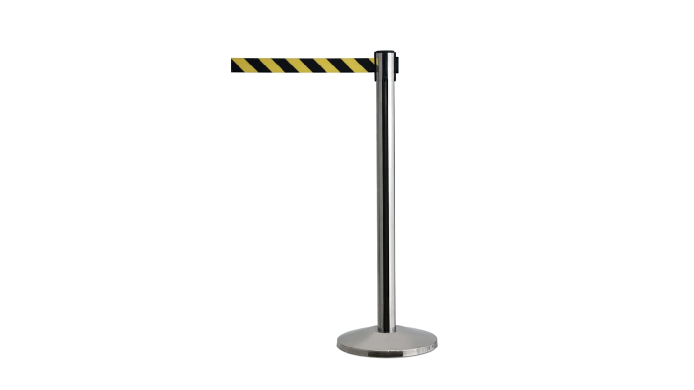 Tensator Black & Yellow Retractable Barrier, 2.3m, Black, Yellow Tape