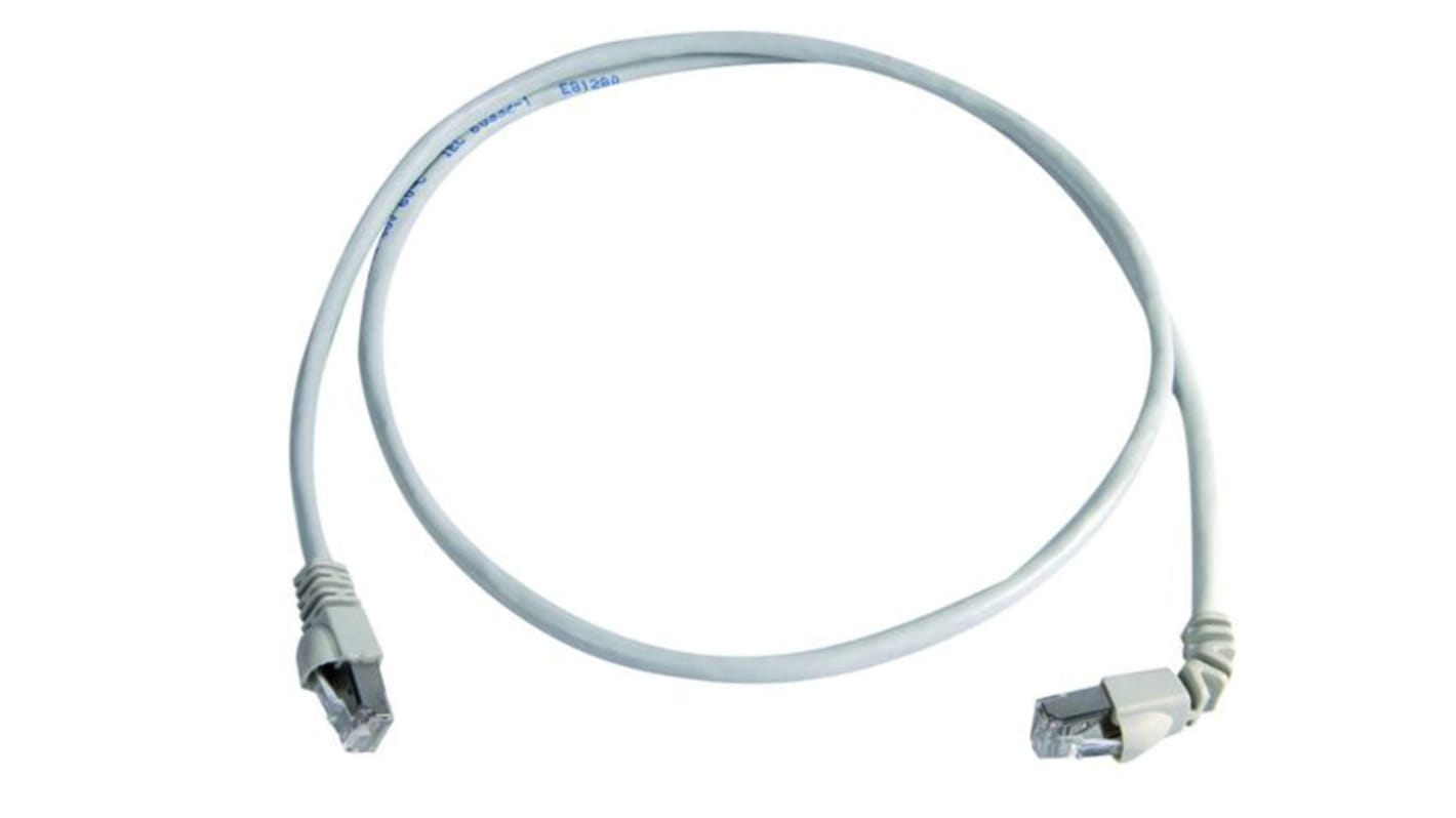 Telegartner, 0.5m Cat6a, Grey RJ45 to Male RJ45 Male, S/FTPShielded, Terminated LSZH Sheath