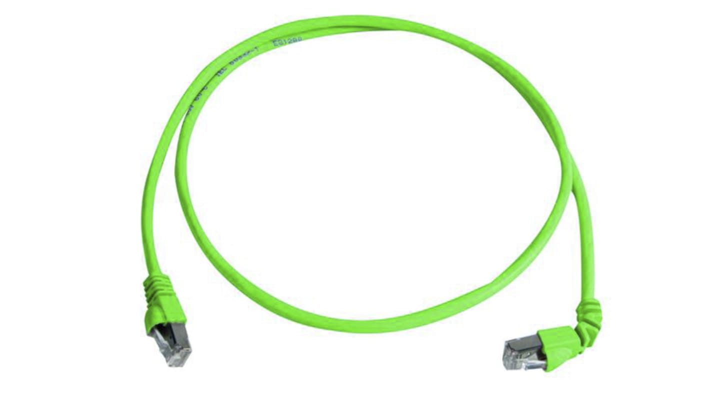 Telegartner, 0.5m Cat6a, Green RJ45 to Male RJ45 Male, S/FTPShielded, Terminated LSZH Sheath