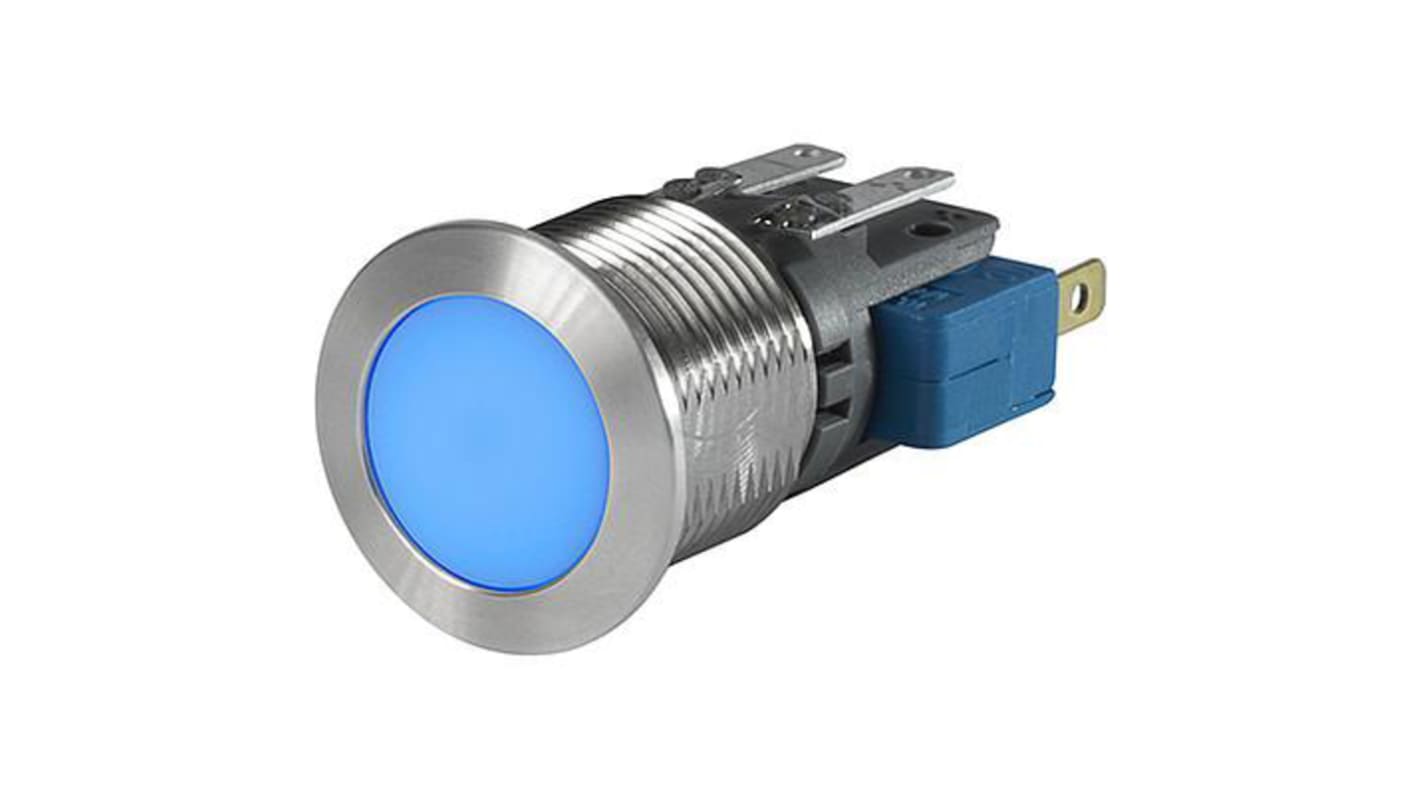 Schurter Capacitive Switch,Illuminated, Blue, IP40, IP67 Au