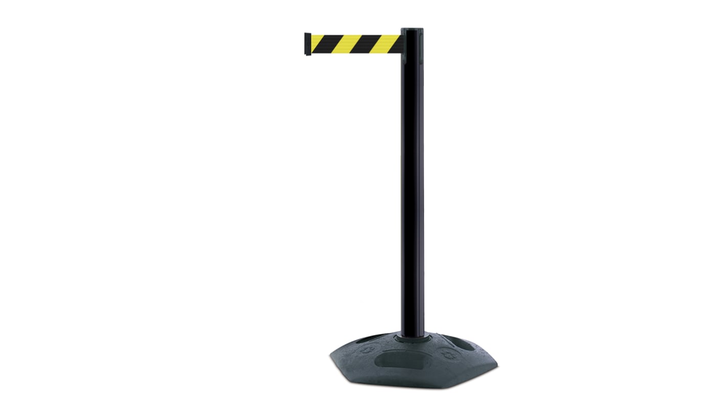 Tensator Black & Yellow Plastic Retractable Barrier, 3.65m, Yellow/Black Tape