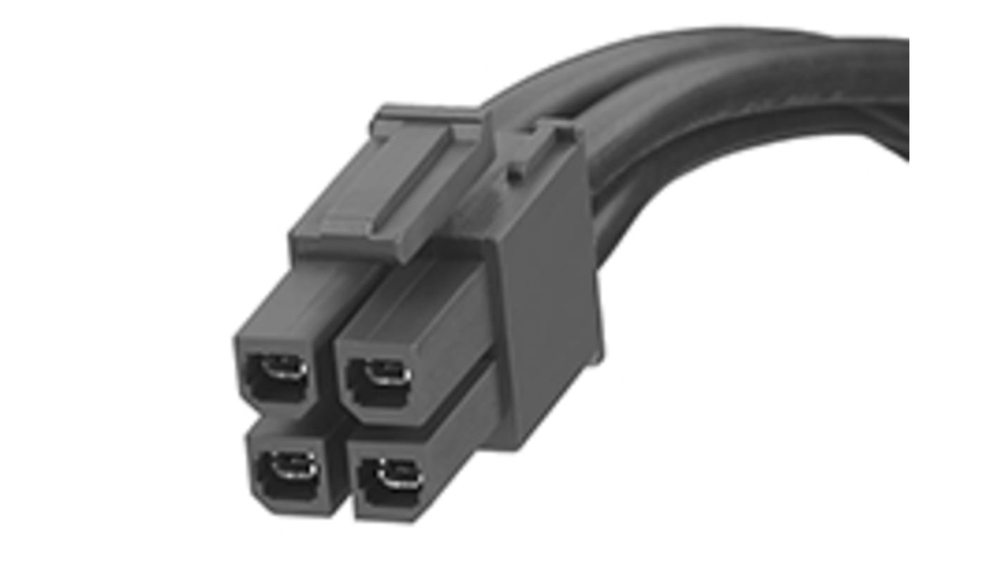 Molex 4 Way Female Mega-Fit to 4 Way Female Mega-Fit Wire to Board Cable, 1m
