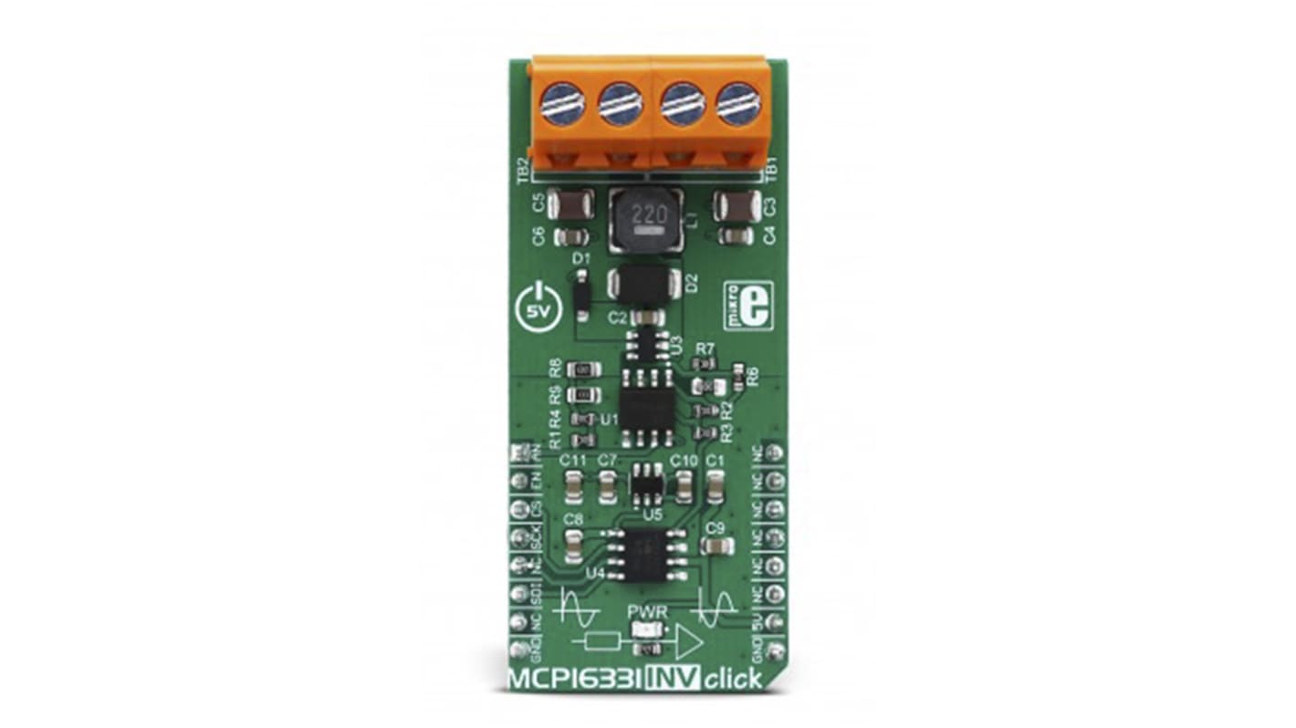 MikroElektronika MCP16331 INV Click Buck-Boost Converter for MCP16331, MCP4921 for Symmetrical Power Supply