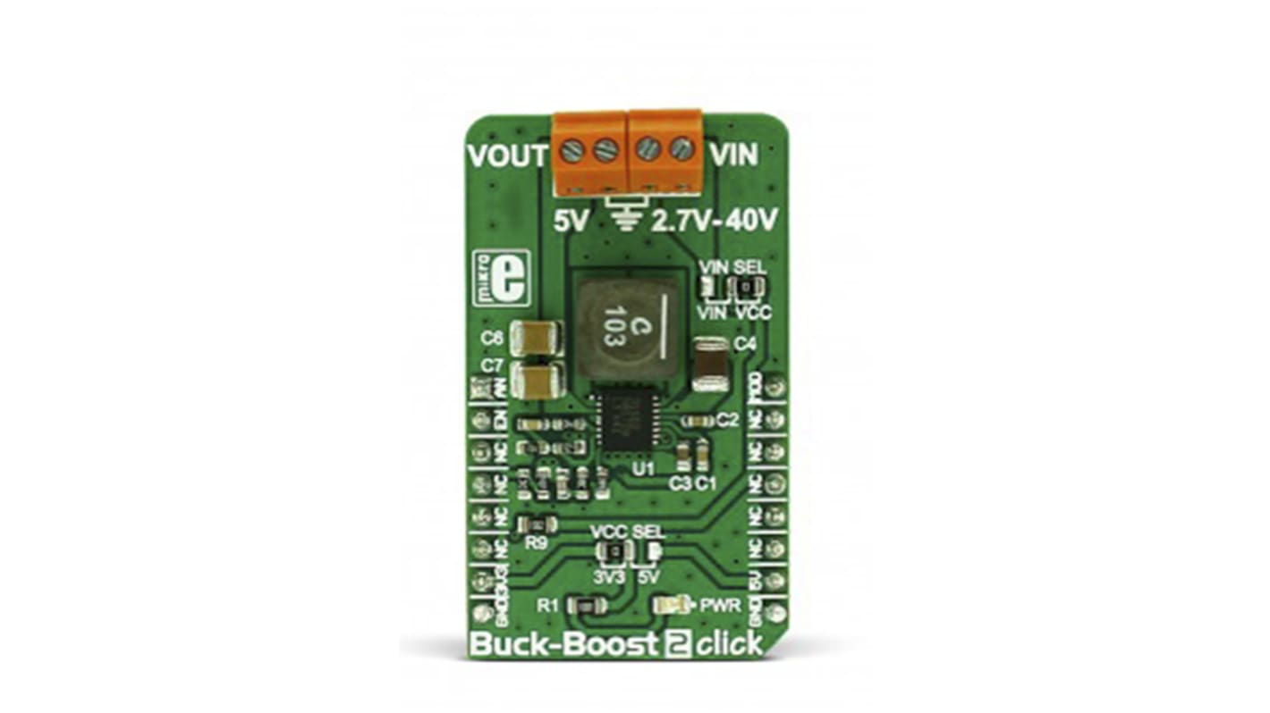 MikroElektronika Buck-Boost 2 Click DC-DC Regulator for LTC3115-2 for Firewire Connectors, Lead-Acid Battery Cells,