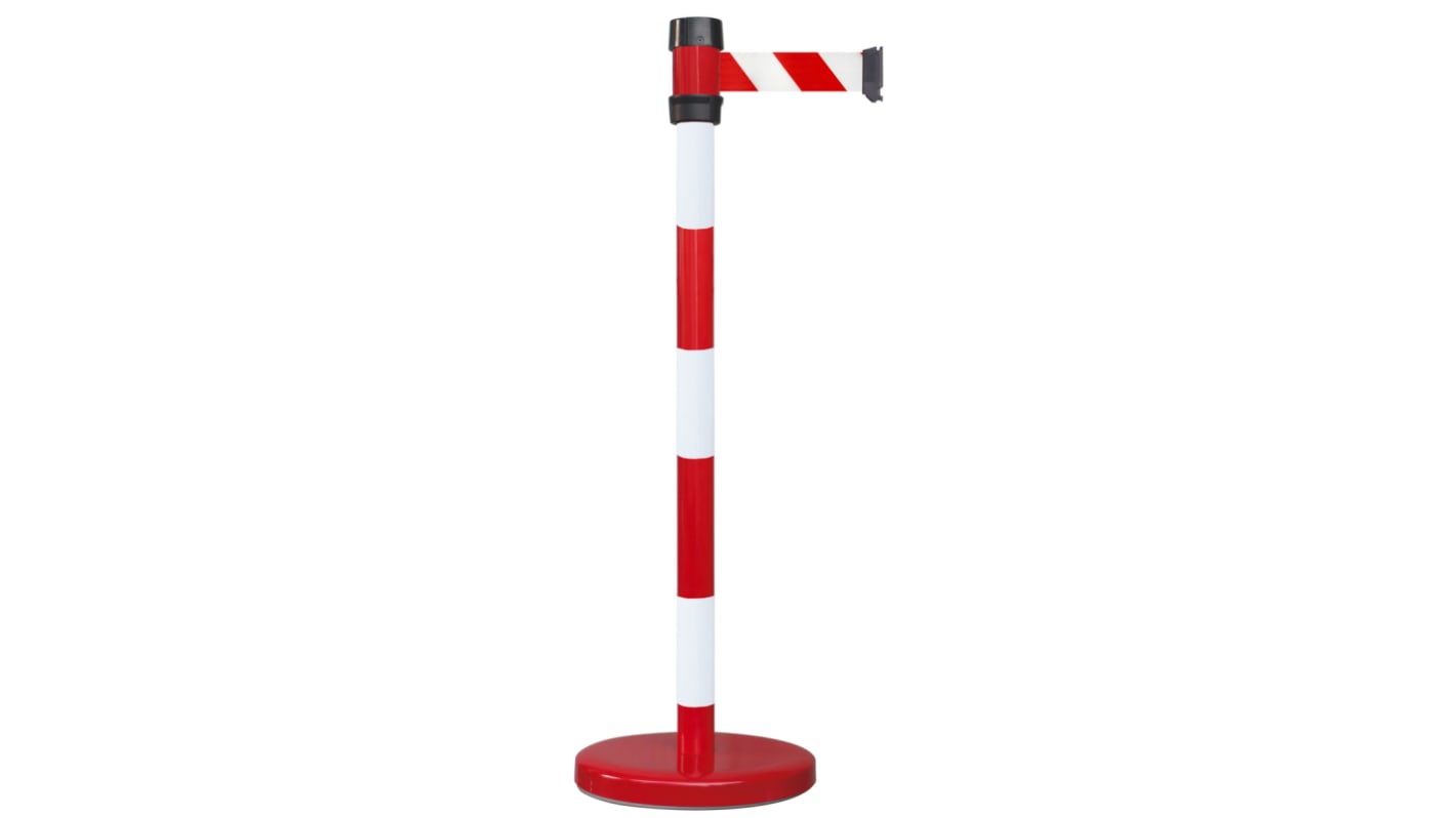 330mm Červená, bílá, Red, White 980mm Kov 50mm Ø 50mm výška 980 mm RS PRO Červená, bílá 2m Polyester