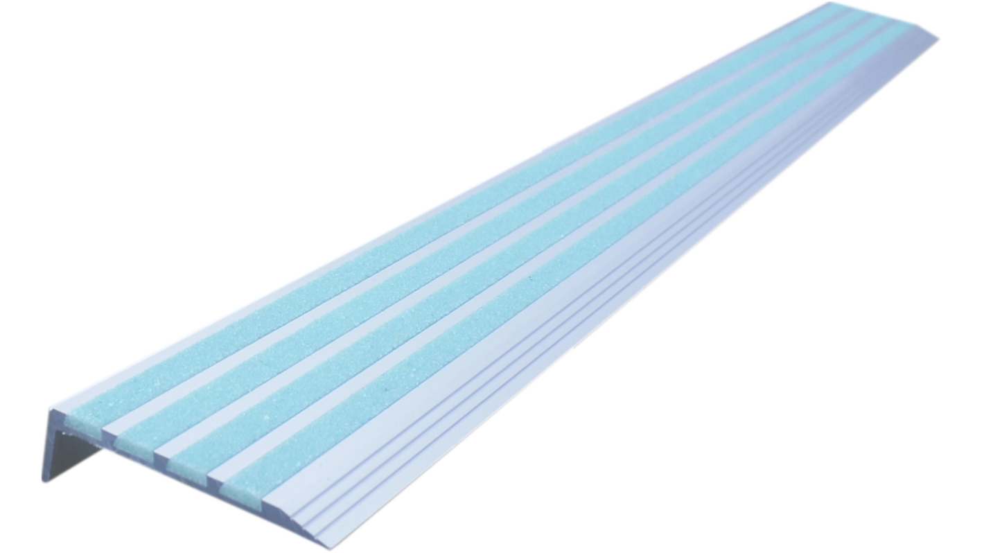 RS PRO Fluorescent Stair Nosing Aluminum, Quartz Sand Nosing 1.3m x 76mm x 5mm