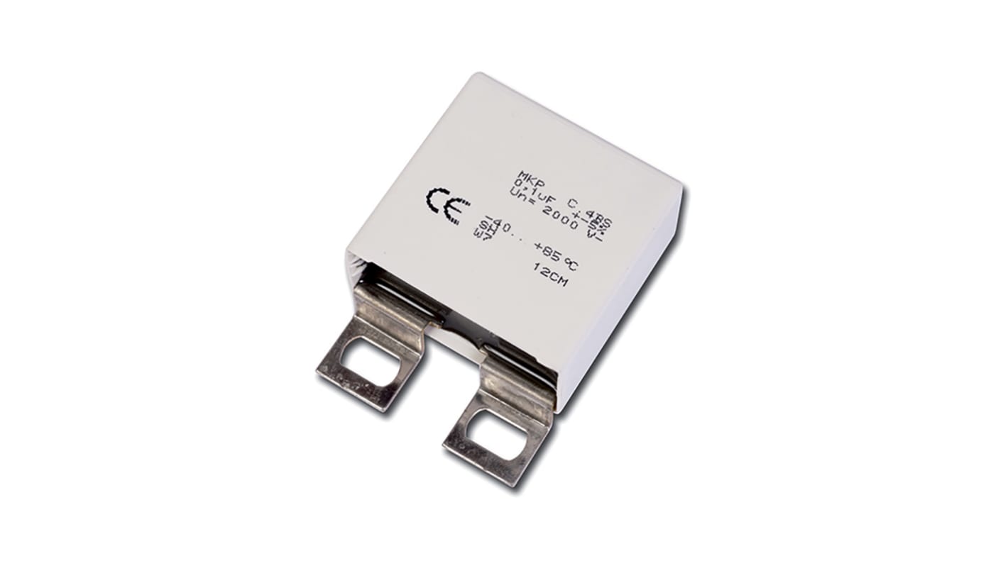 KEMET C4BS Polypropylene Film Capacitor, 550 V ac, 850 V dc, ±5%, 2μF, Panel Mount