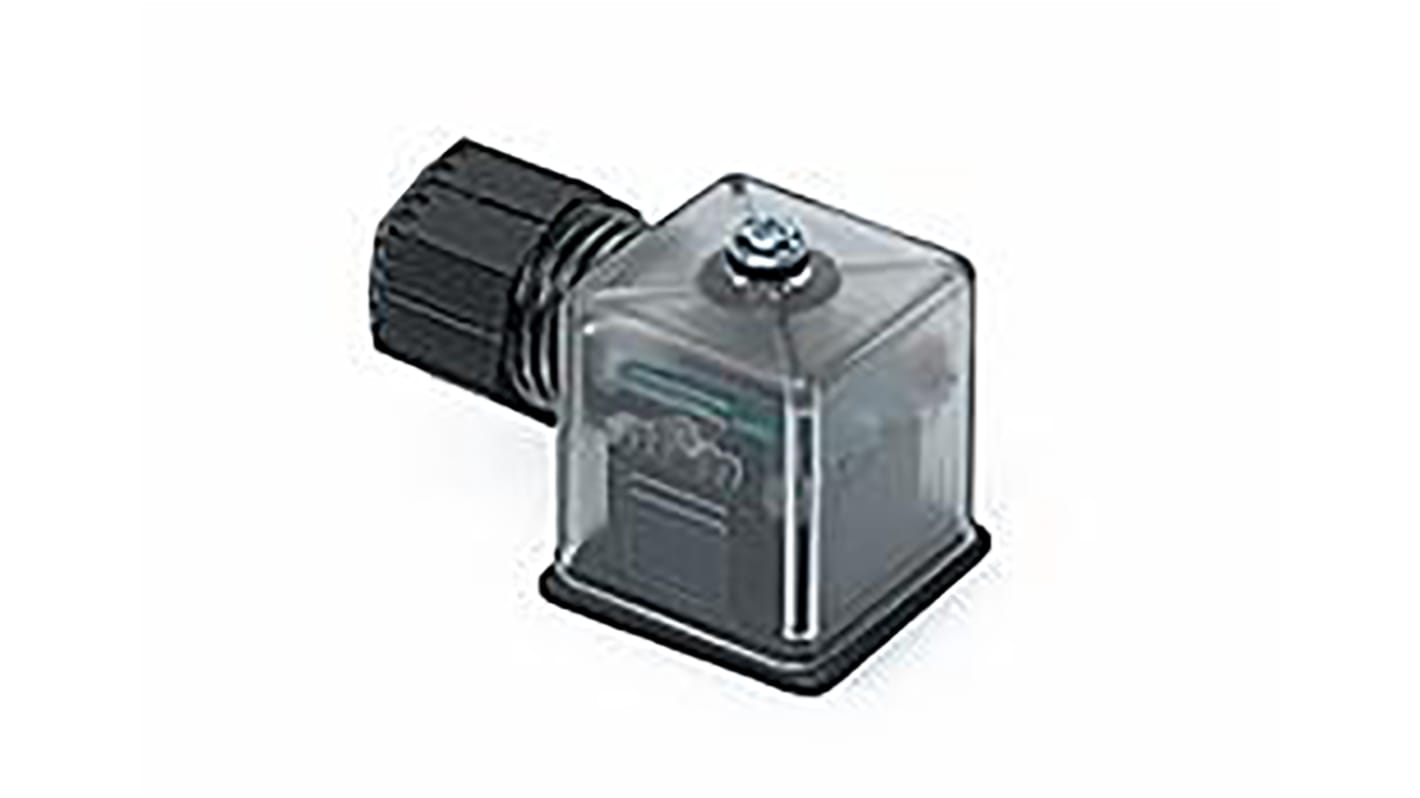 Molex 121207 2P+E DIN 43650 A DIN 43650 Solenoid Connector,  with Indicator Light, 24 V Voltage