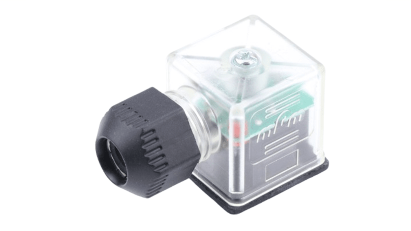 Conector de válvula DIN 43650 A Molex 121207, 2P+E, 24 V, 16A, IP67