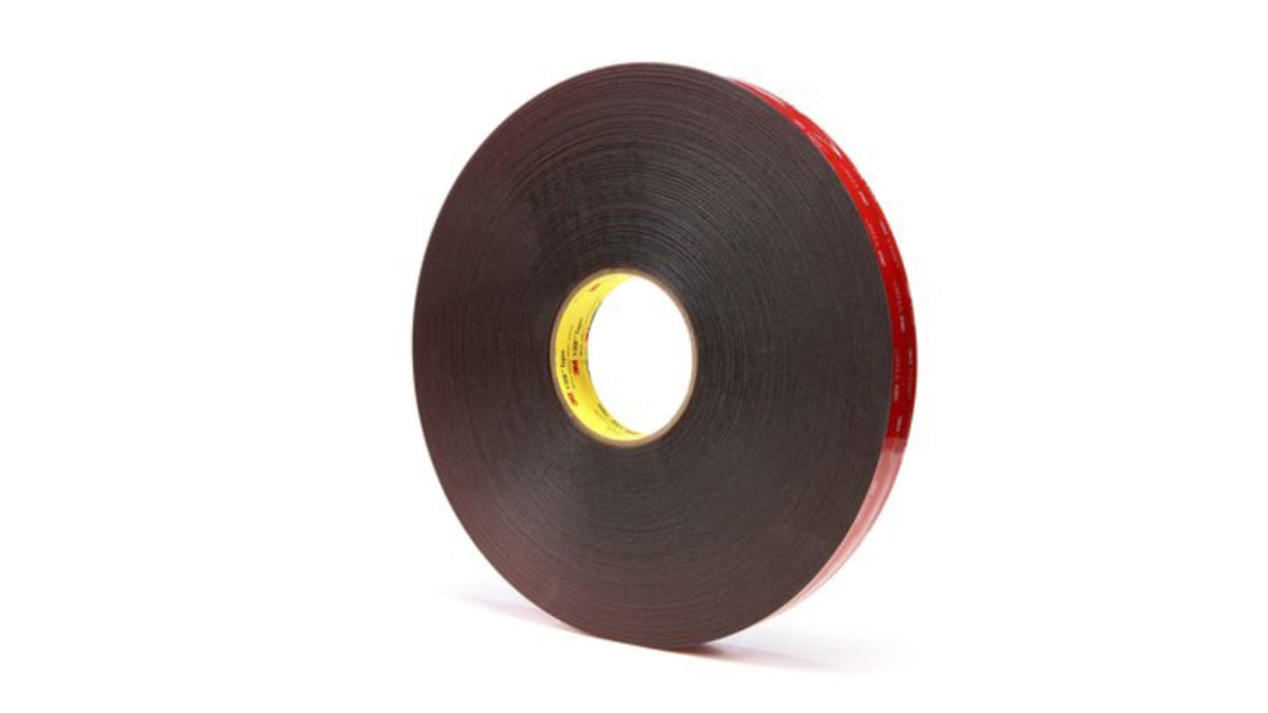 Ruban mousse acrylique  double face 3M 5925F VHB™, Noir, 33.0m x 25.0mm