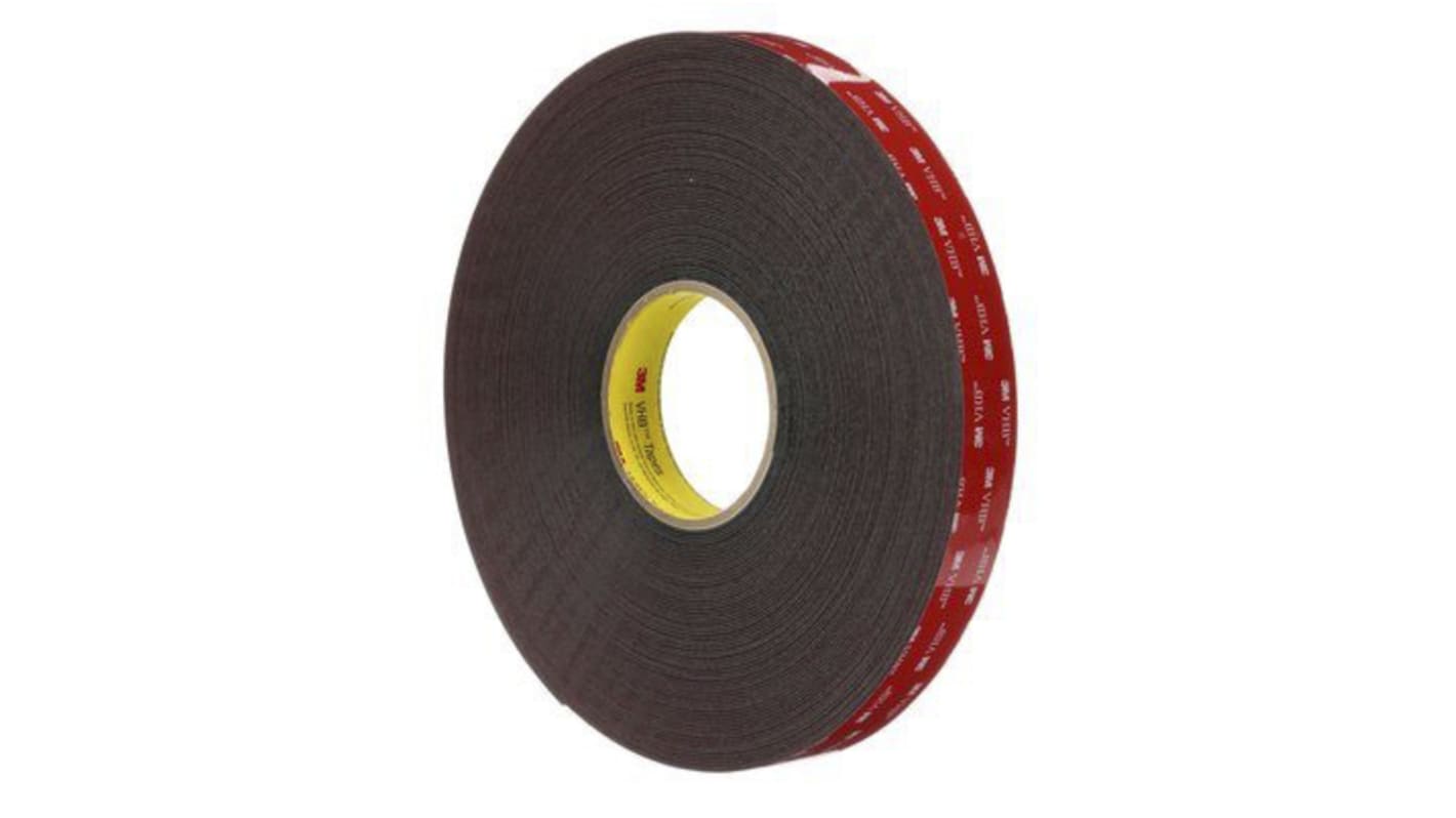 Cinta de espuma acrílica 3M 5952F de color Negro, 19.0mm x 33.0m, grosor 1.10mm