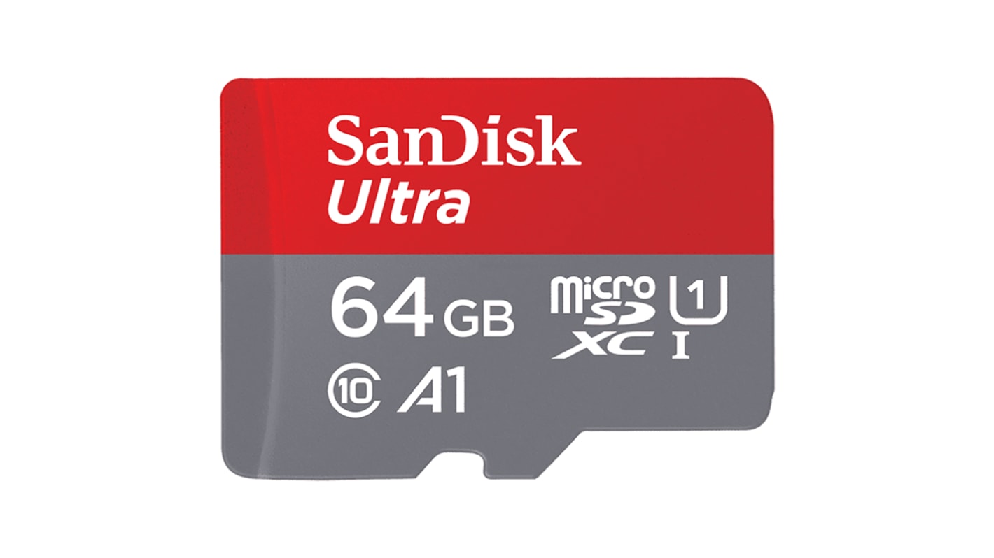Sandisk 64 GB MicroSDXC Micro SD Card, Class 10, UHS-1 U1