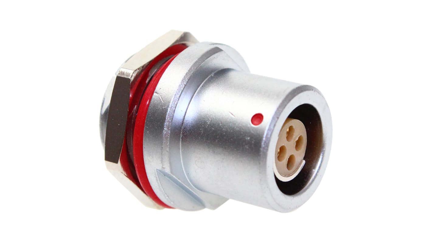 Connettore circolare CAMDENBOSS, femmina, serie CamCirc CCD2, 4 poli, Montaggio a pannello