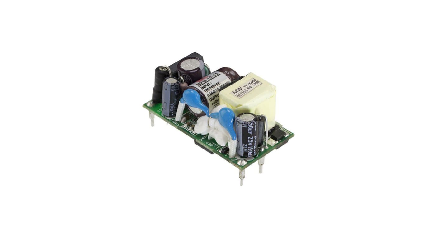 MEAN WELL Switching Power Supply, MFM-10-3.3, 3.3V dc, 2.5A, 8.3W, 1 Output, 80 → 264V ac Input Voltage