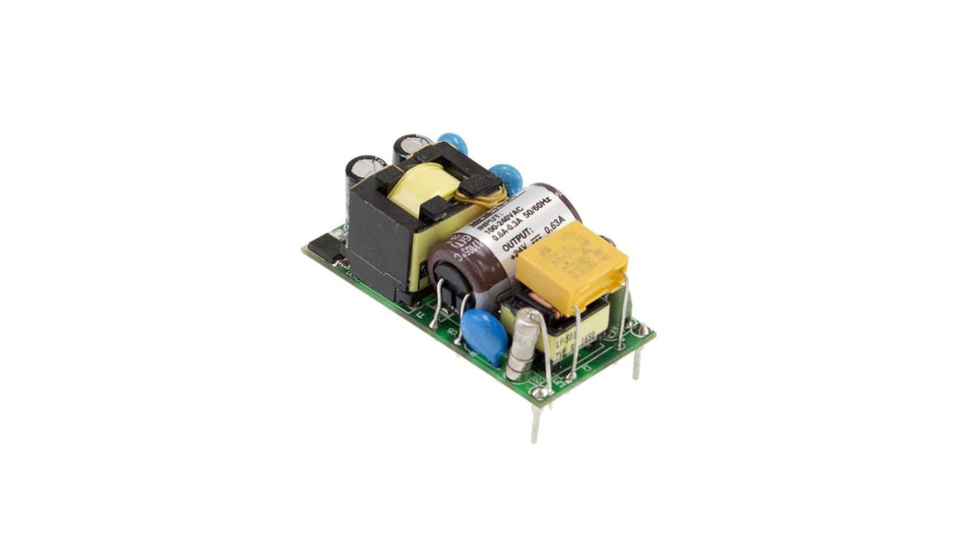 MEAN WELL Switching Power Supply, MFM-15-3.3, 3.3V dc, 3.5A, 11.6W, 1 Output, 80 → 264V ac Input Voltage