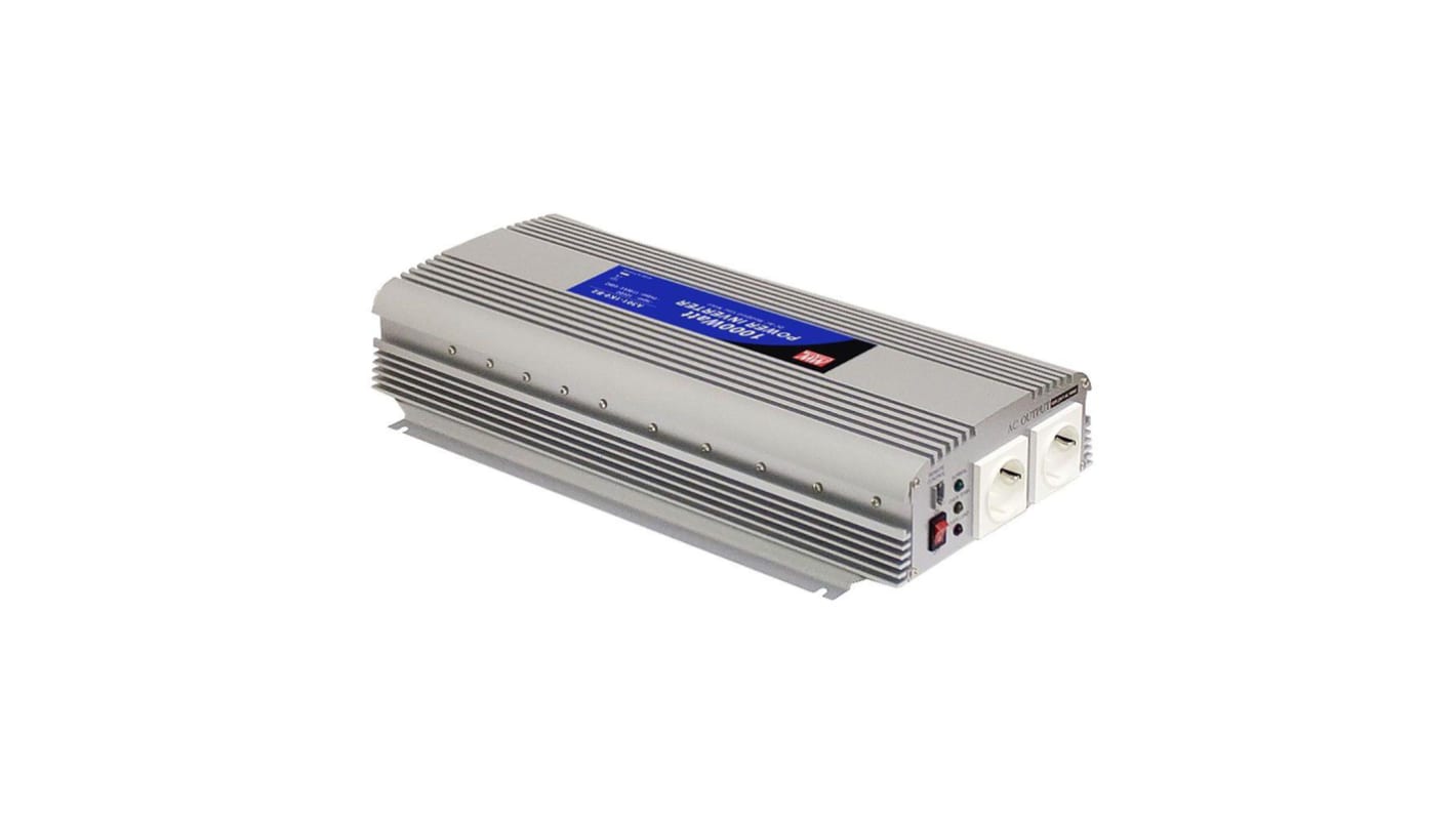 MEAN WELL Modified Sine Wave 1500W Power Inverter, 12V dc Input, 230V ac Output