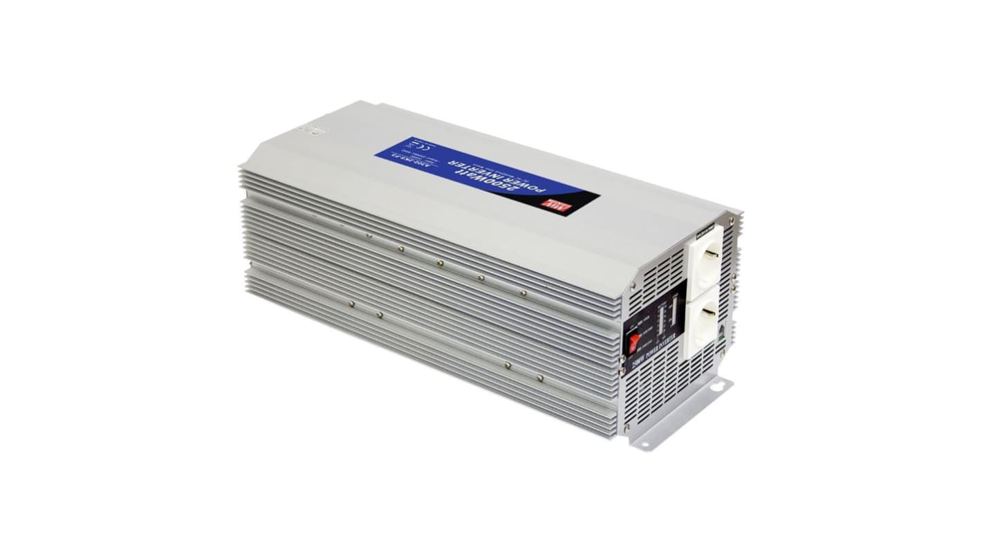 MEAN WELL Modified Sine Wave 2500W Power Inverter, 12V dc Input, 230V ac Output