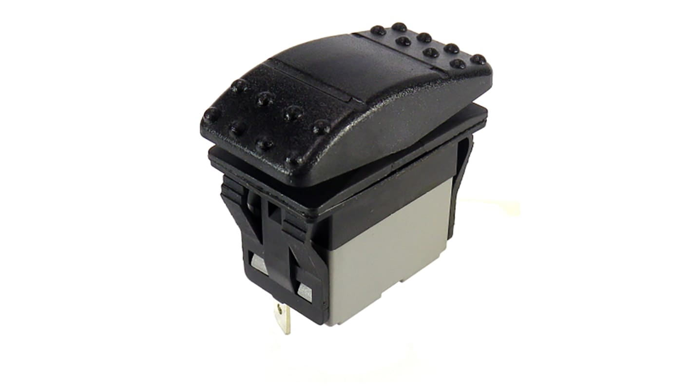 Interruptor de balancín, Contacto DPDT, On-Off-(On), 16 A a 125 → 250 V ac, 16 A a 30 V dc, 20 A a 125 →