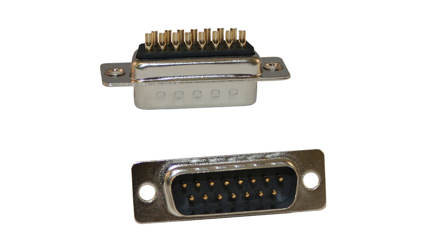 Norcomp 171 15 Way Panel Mount D-sub Connector Socket, 2.77mm Pitch
