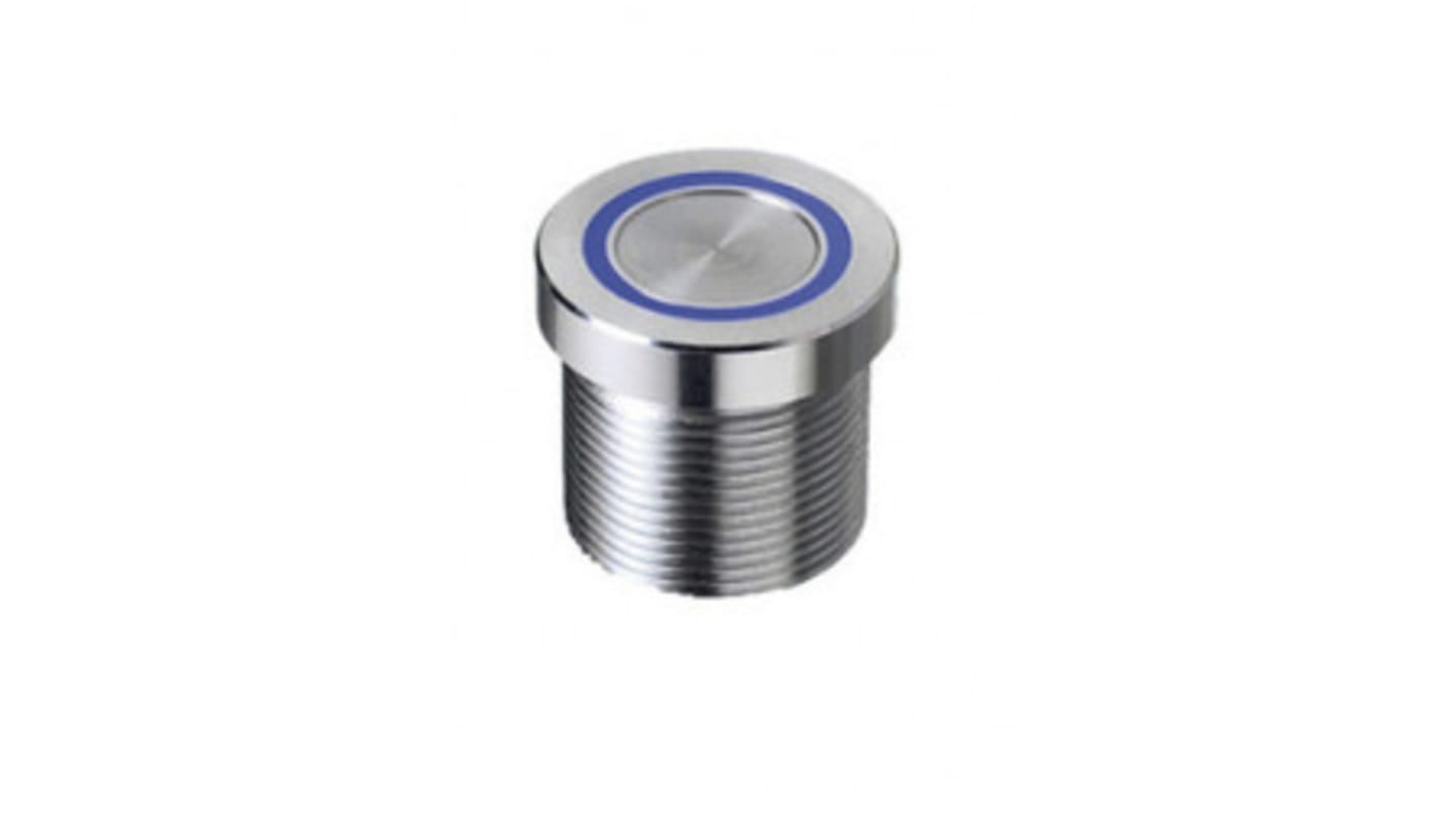 APEM Illuminated Push Button Switch, Latching, Momentary, Panel Mount, 16mm Cutout, SPST, Green LED, 24V ac/dc, IP66