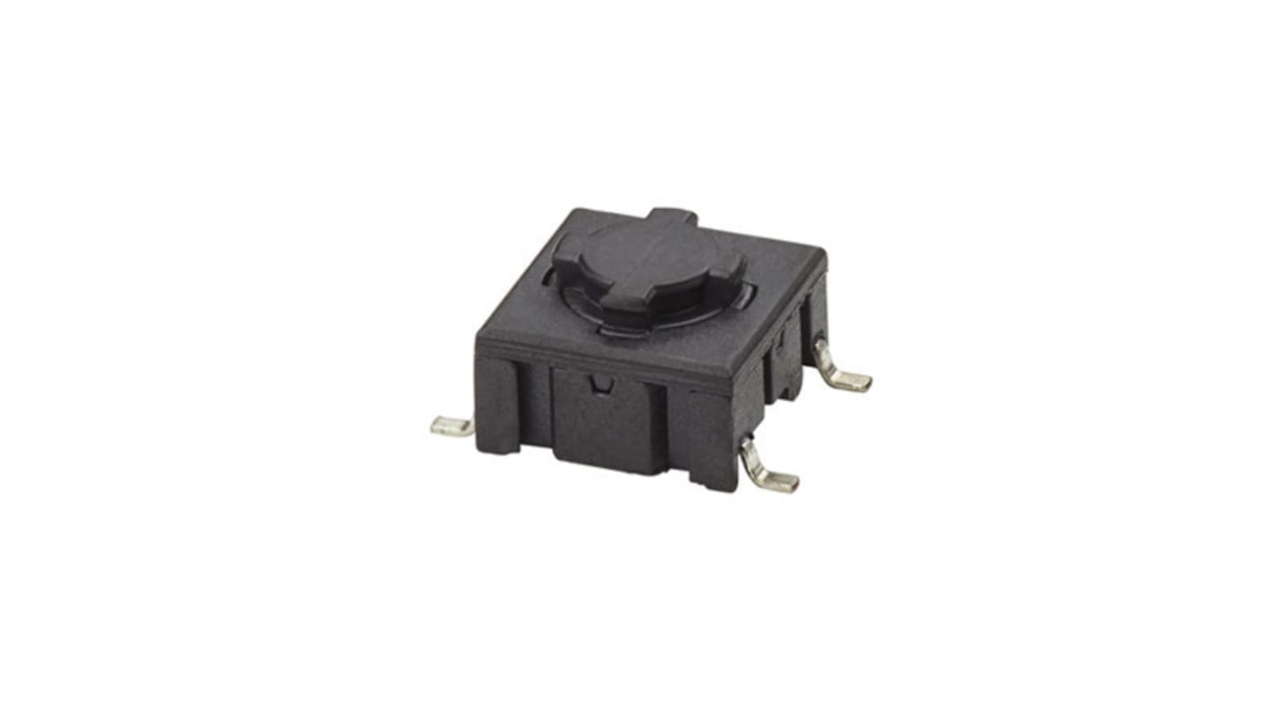 APEM IP67 Black Rocker Switch, SPST 50 mA @ 24 V dc Surface Mount