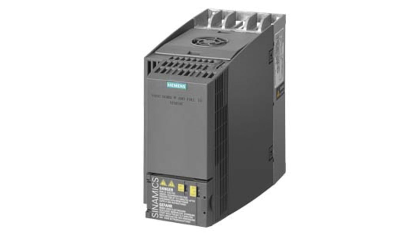 Variador de frecuencia Siemens serie SINAMICS G120C, 4 kW, 5,5 kW, 400 V ac, 3 fases, 12,8 A, 16,5 A, 0 → 550Hz,