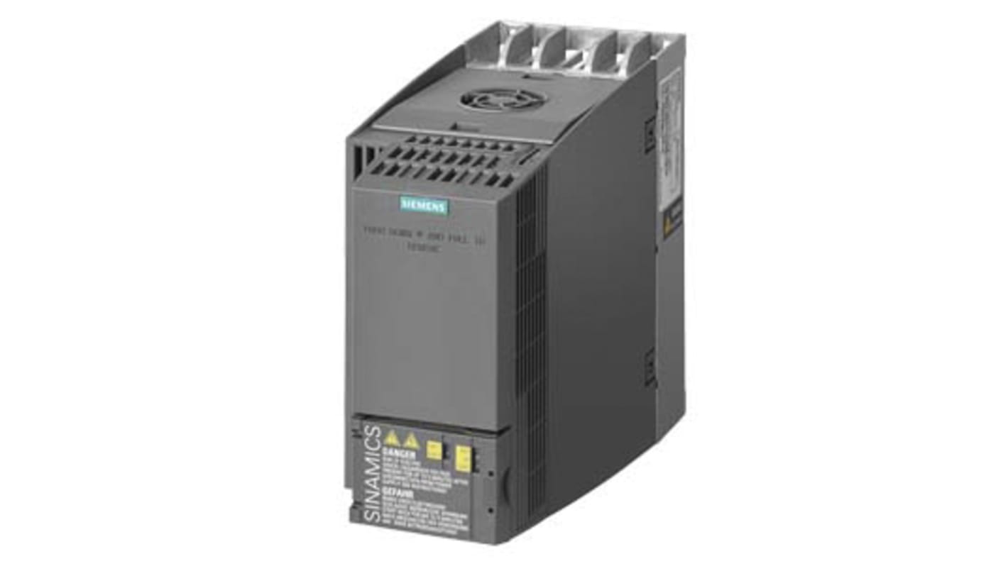 Siemens Inverter Drive, 4 kW, 5.5 kW, 3 Phase, 400 V ac, 12.8 A, 16.5 A, SINAMICS G120C Series